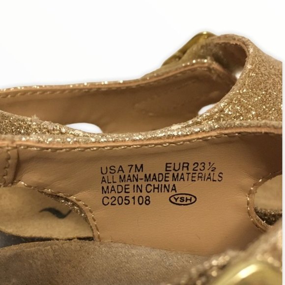Nina glitter gold sandals Toddler 7 - Picture 6 of 8